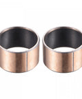 Heavy Duty Sleeve Bearing 28mm Bore 32mm OD 20mm Long Oilless Plain Bushing Carbon Steel Base With Bronze Sintered Finish in 2 pack