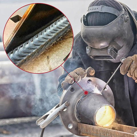 Welder using 2.00 Diopter Welding Helmet Magnifying Lenses Set of 2 Cheater Lenses Clear Glass 2x4-1/4 Inch For Welders.