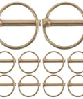 20pcs Golden Carbon Steel Lynch Pin Kit For Trucks Tractors And Trolleys Easy Install High Strength Lock Pins For Farm Equipment Trailers And Tows Includes Hair Pin And Clevis Pin Styles, golden steel lynch pins