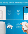 Caseta Deluxe Smart Switch Kit Make Your Lights Smart Turn Multiple Fixtures Into A Connected System Works With Amazon Alexa