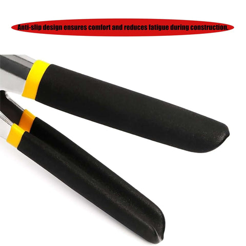 Close-up of handle design on Heavy Duty Bending Pliers For Sheet Metal And Copper Aluminum Trim Manual Crimping Pliers Folding Tool