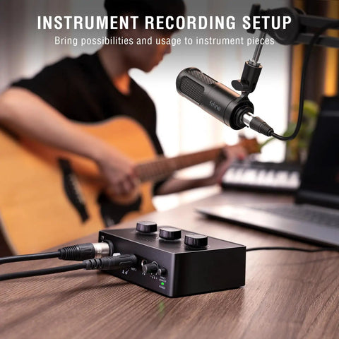 Podcast Equipment Bundle For Home Studio Music Recording Kit With Studio Dynamic Microphone And USB Audio Mixer XLR Input