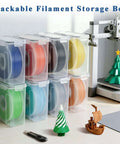4 Pack Filament Storage Box Set With Desiccant Pouches Writable Label Sheets Waterproof And Dustproof Dry Boxes in use
