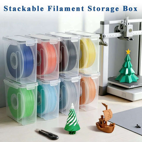 4 Pack Filament Storage Box Set With Desiccant Pouches Writable Label Sheets Waterproof And Dustproof Dry Boxes in use
