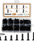 Heavy Duty M4 Hex Socket Head Cap Screws Kit Pack 430Pcs M4 Bolts and bits displayed in plastic organizer