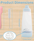 All In One Pancake Batter Dispenser With BlenderBall And Wire Whisk dimensions and included spatula, brush, mixing ball