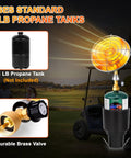 Portable Propane Heater For Outdoor Use With Foldable Base And Cart Cup Holder 2 In 1 Patio Heater Safe Cordless Gas