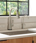 Heavy Duty Stainless Steel Water Dispenser Faucet Built Tough For Reverse Osmosis Systems Featuring Rust Resistant Finish and Slick High Flow Pour for Your Kitchen Setup, high arc gooseneck design.