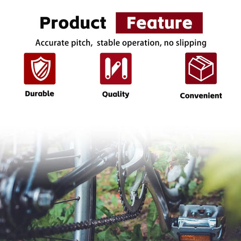 80H Heavy Duty Roller Chain 10 Ft Long With 1 Connecting Link, Carbon Steel, 120 Links, features highlighted