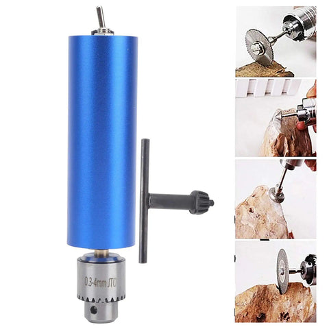 Go To Portable Electric Hand Drill Kit For Wood Crafting And Polishing, Aluminum Alloy Mini Drill with accessory details shown