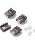 CNC Shield V3 Expansion Board With GRBL Controller Support And Solid DRV8825 Stepper Drivers For Easy No Sweat 3D Printing And Engraving Upgrades Right Now with purple stepper drivers and heat sinks.