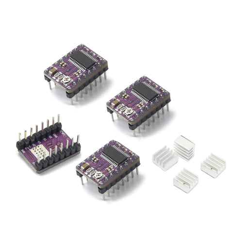 CNC Shield V3 Expansion Board With GRBL Controller Support And Solid DRV8825 Stepper Drivers For Easy No Sweat 3D Printing And Engraving Upgrades Right Now with purple stepper drivers and heat sinks.