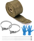 Fireproof Pipe Wrap Insulation Webbing With Adjustable Clamp Anti-Scald Chimney Ribbon For Furnace Flue Protection Includes 2 Clips