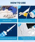 Instructions for applying RV Roof Sealant Self Leveling Lap Sealant White For Quick Leak Proofing No Mess 1 Pack Caulking
