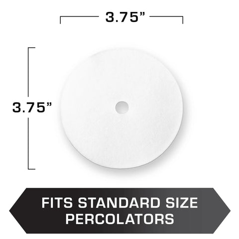 Premium Disc Percolator Coffee Filters For Campers And Home Brewers 3.75 Inch Mesh Paper Filters Pack Of 100 Fits Most Percolators Like Primula Eurolux Mereza And More For Cleaner Tasting Brew disc dimensions