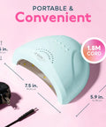 UV LED Nail Lamp For Gel Polish With Auto Sensor And 3 Timer Settings Pro Grade Nail Dryer For Home Salon Quick Cure Time