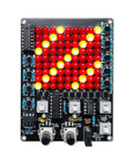 LED Hands On Follow Light Soldering Kit For Beginners And Teens Fun DIY Electronics Project For Schools Learn Soldering With Moveable XY Axis Light Button Controls Adjustable Speed Educational STEM Kit displaying red and yellow LEDs on circuit board.
