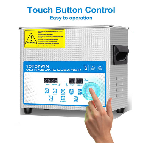 No Sweat Industrial Grade Heated Ultrasonic Cleaner System With Digital Touch Timer And Gentle Warm Vibration For Jewelry Carburetors And Auto Repair Gear 32 Liter Tank with touch button control