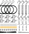 Sun Shade Sail Hardware Kit With 12 Foot Vinyl Coated 304 Stainless Steel Wire Rope For Triangle And Rectangle Shade Sail Installations In Outdoor Patios And Gardens All Weather Heavy Duty Rust Resistant