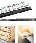 Heavy Duty Ball Bearing Drawer Slides 3 Fold Full Extension Detachable Side Mount Smooth Quiet Glide For Cabinet Wardrobe Drawers Black 10 Inch