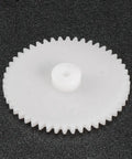 20 Piece Plastic Gear Set For RC Cars And Robots, 40 Teeth Model 402A Reduction Worm Gears, single white gear close-up