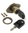 Heavy Duty Desk Drawer Lock With Key keeps filing cabinets locked up tight, featuring zinc alloy body and dual keys, measures 2.04 x 1.26 inches.