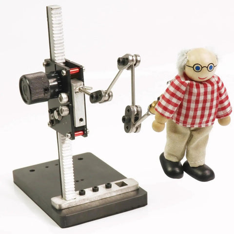 Armature Rigging System Pro Grade for Stop Motion Animation High Precision Static Bracket with 30cm Guide Rail DIY Rig Kit for Clay Figures Models and Characters Stable Standalone Setup, metal rig with figure