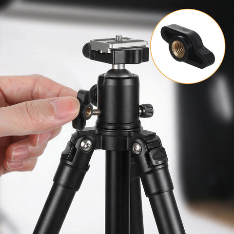 Close-up of hand adjusting 12 Pack 1 Quarter Inch Wing Knobs Through Hole T Knobs Hand Screw Nut Plastic Handle Clamping Knob With Steel Insert