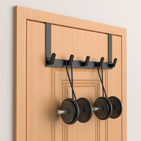 Over The Door Coat Rack And Hooks Heavy Duty Organizer For Winter Gear Fits Doors Up To One And Three Quarter Inches No Drill Easy