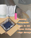 Air Pillows For Shipping With Pump Pack Of 400 Count Inflatable Packing Air Bags Alternative To Packing Peanuts 3.54 By 7.87 Inches No Air Cushion Machine Needed Easy Inflate Keeps Items Protected shown with packaging and pump