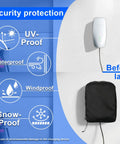 Hella Tough Weatherproof Electric Vehicle Charger Cover For Tesla Wall Connector Level 2 Charging Station with UV, wind, rain, and snow protection.