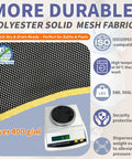 Super Cool And Durable Full Body Mesh Patient Lift Sling For Electric Ceiling Hoists With Quick Dry Breathable Fabric And 500 Lb Capacity For Easy Elderly Transfer, showing durable mesh fabric with weight capacity info.