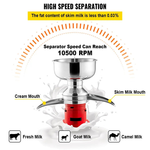 Heavy Duty Electric Milk Cream Separator Crafted From Industrial Grade Stainless Steel Centrifugal Skimmer Crushes Busy Kitchen Jobs Pulls Rich Flavored Butter Without Any Hassle Or Compromises Forever