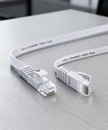 Ultra Fast Cat6 Ethernet Cable 15Ft Indoor Outdoor Flat Patch Cord With Pure Copper Conductors Snagless RJ45 Connectors