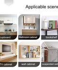 Various wall-mounted applications of Heavy Duty Floating Shelf Brackets Pack Of Two Cold Rolled Steel L Shape Wall Mounts.