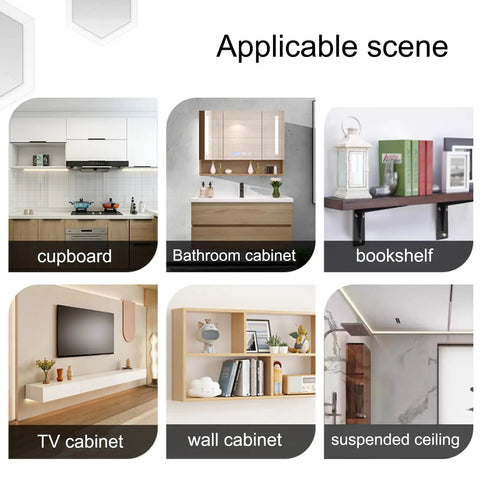 Various wall-mounted applications of Heavy Duty Floating Shelf Brackets Pack Of Two Cold Rolled Steel L Shape Wall Mounts.