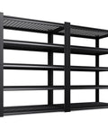 Set of 2 71 Inch Heavy Duty Garage Shelving Units, 5 Tier Adjustable Steel Shelves, 2500 Lbs Total Capacity, side view
