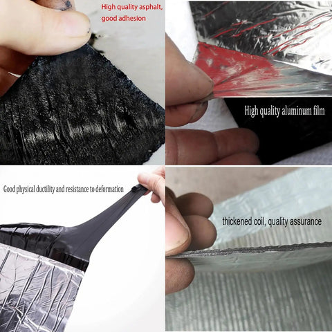 Rock Solid Asphalt Roof Shingles Repair Tape With Super Grip Self Adhesive Backing And Thick Aluminum Foil Surface for adhesion testing