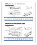 YH100S optical axis dimension drawing for Smooth Operator Cnc Optical Axis Ball Screw Slide Module With Precision Linear Motion Guide Rail Actuator Kit.