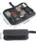 Guitar Repair Tool Kit 11 In 1 With Fret Rocker Leveling Tool String Organizer Steel String Ruler in storage bag