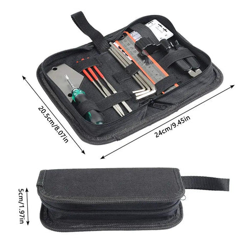 Guitar Repair Tool Kit 11 In 1 With Fret Rocker Leveling Tool String Organizer Steel String Ruler in storage bag