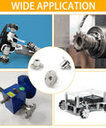 S SYDIEN 4pcs 6mm rigid flange shaft couplings; metal motor shaft connectors, center close-up