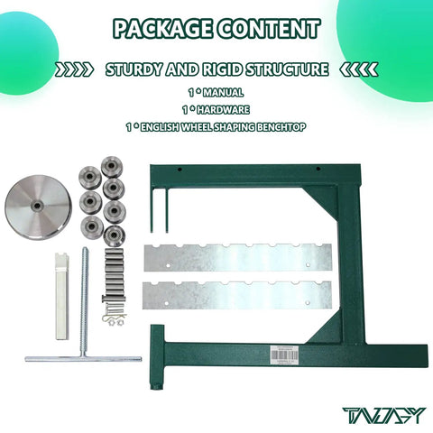 Rock Solid Heavy Duty English Wheel For Auto Body Metal Shaping And Panel Smoothing Top Shelf Benchtop Roller With Rustproof Stainless Steel Frame To Flatten Dents And Bend Sheet Metal Like A Champ