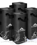 4 Pack Canopy Water Weight Bags 25L Each, 220 Lbs Total, Leg Weights for Gazebo and Pop Up Canopies, PVC, Black with Handles