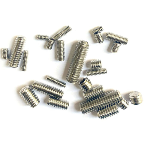 81 Piece Hex Socket Set Screw Kit With 5 Allen Keys, 304 Stainless Steel Full Thread Cup Point Grub Screws, Includes 6 32 8 32 10 32 1 4 20 5 16 18 1 2 20 Thread Sizes, Great For DIY Projects And Machinist Tool Kits
