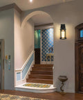 Modern LED Wall Sconce With Crystal Bubble Glass For Indoor Or Outdoor Use, 10W 540LM 3000K Warm White on staircase wall