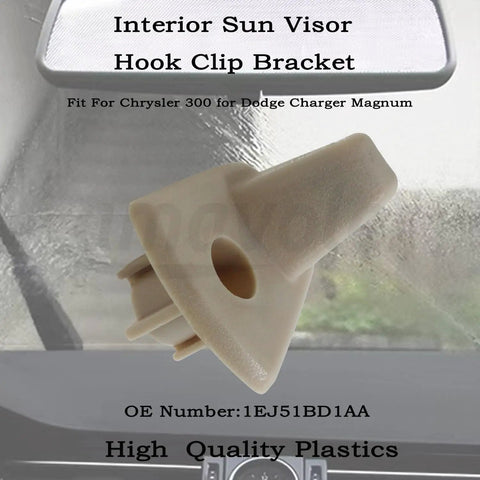2 Pack Interior Sun Visor Hook Clip Bracket Replacement For Dodge Charger Magnum And Chrysler 300 Beige OEM 1EJ51BD1AA