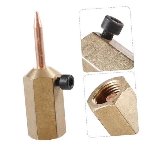 Seamless Electric Welding Hammer Kit With Heavy-Duty Magnets And Wire Brush, copper tip detail, for automotive panel repair