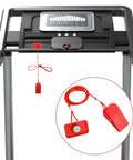 Close-up of treadmill with Two Pack Treadmill Safety Key Replacement Magnetic Emergency Stop Key Universal Fit shown