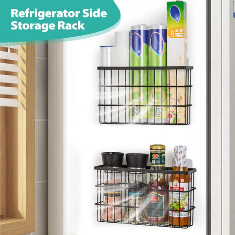 Two Pack Self Adhesive Cabinet Door Organizer For Pot Lids And Tumbler Cups No Mess Peel Stick Pantry Caddy Super Slick Kitchen Wall Mount Rack Keeps Your Home Totally Clutter Free with black wire storage rack.